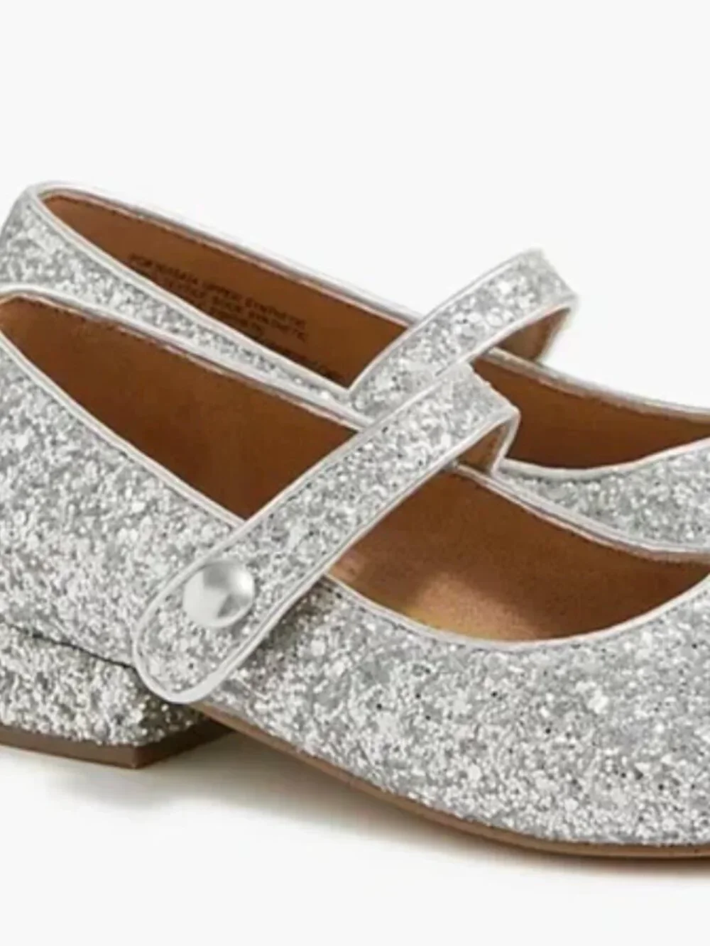 J.Crew Girls' K12 slip on glitter-low heel Mary Jane Shoes